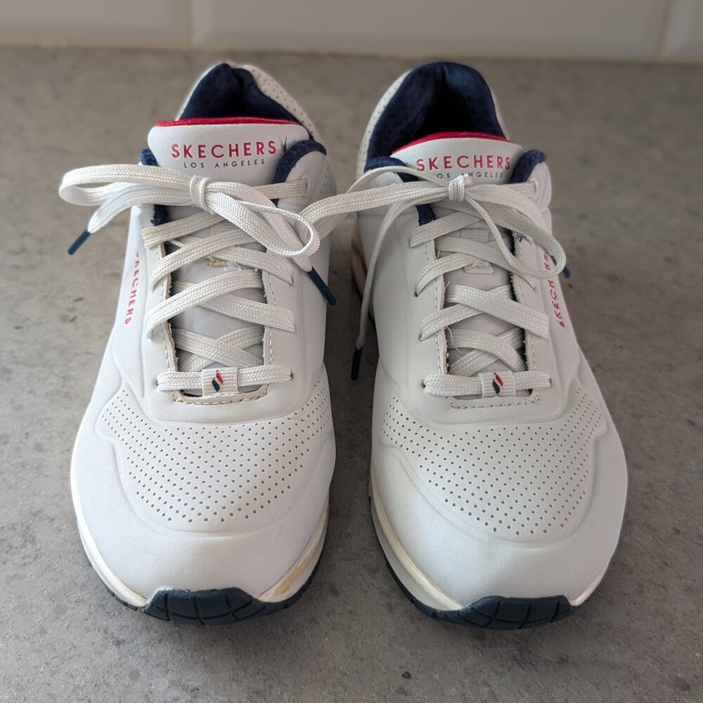 Skechers Los Angeles Women’s Sneakers – White/Navy/Red – Size 6.5